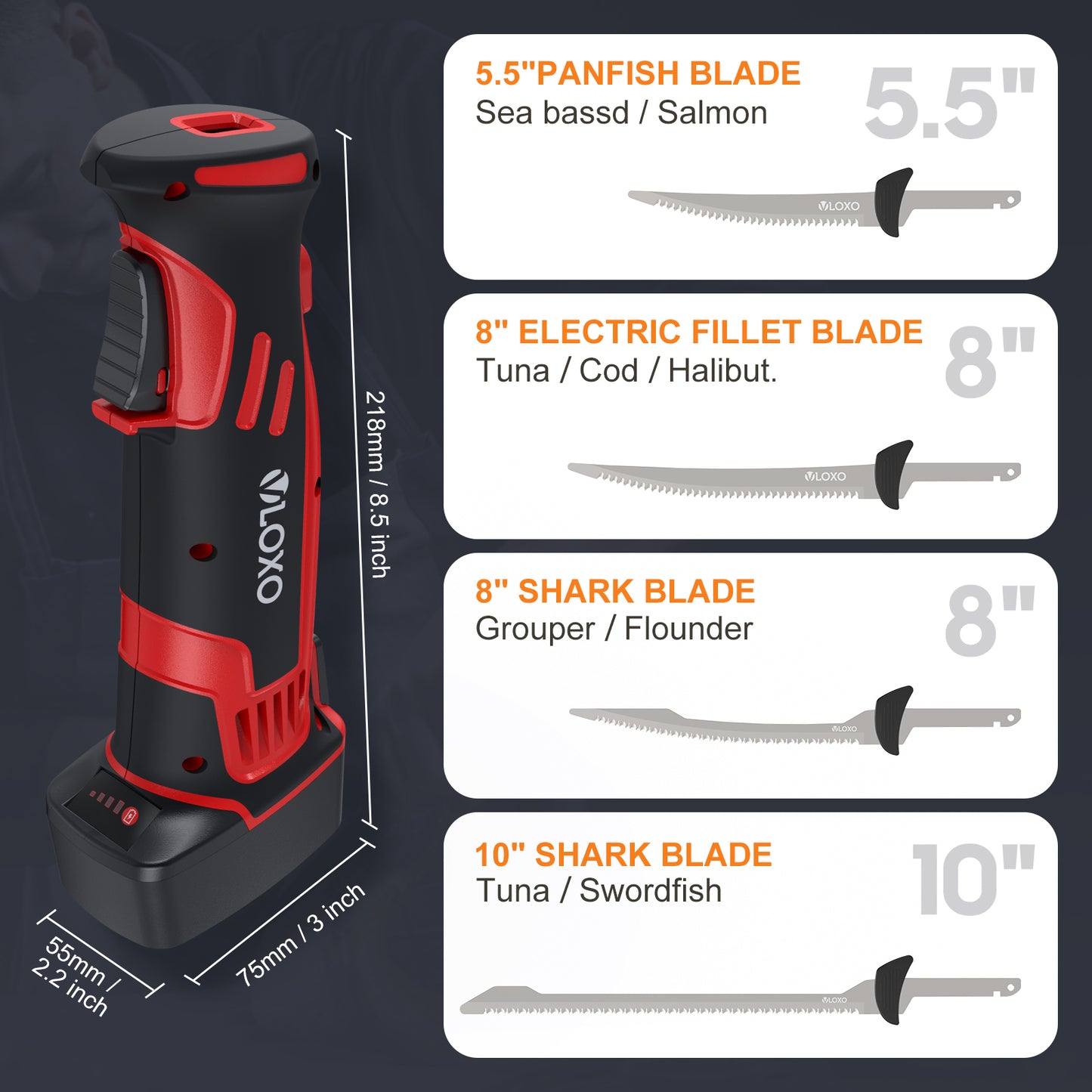 VLOXO 4V Cordless Electric Fillet Knife