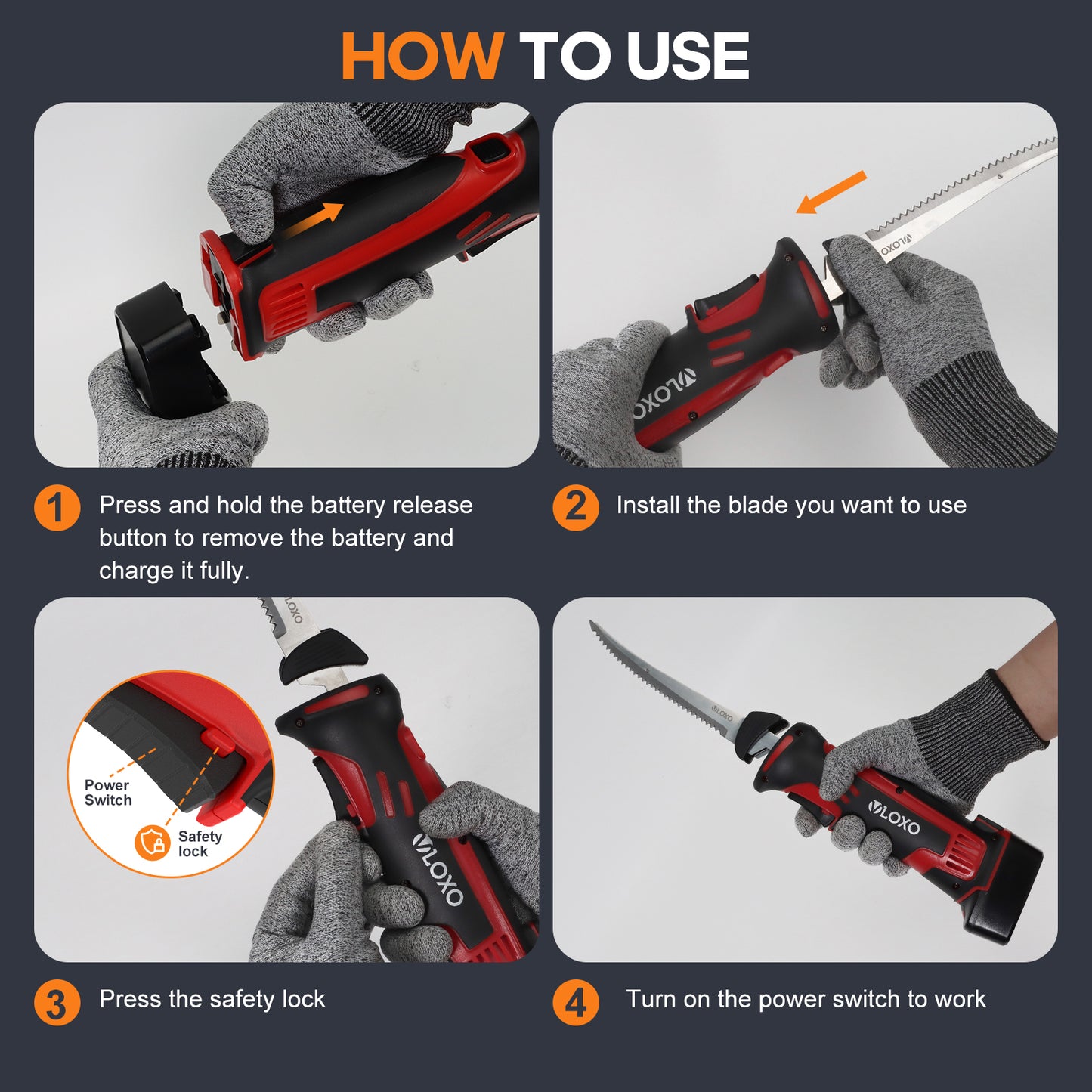 VLOXO 4V Cordless Electric Fillet Knife