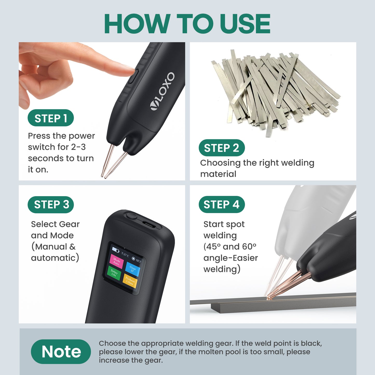 How to Use VLOXO Adjustable Battery Spot Welder