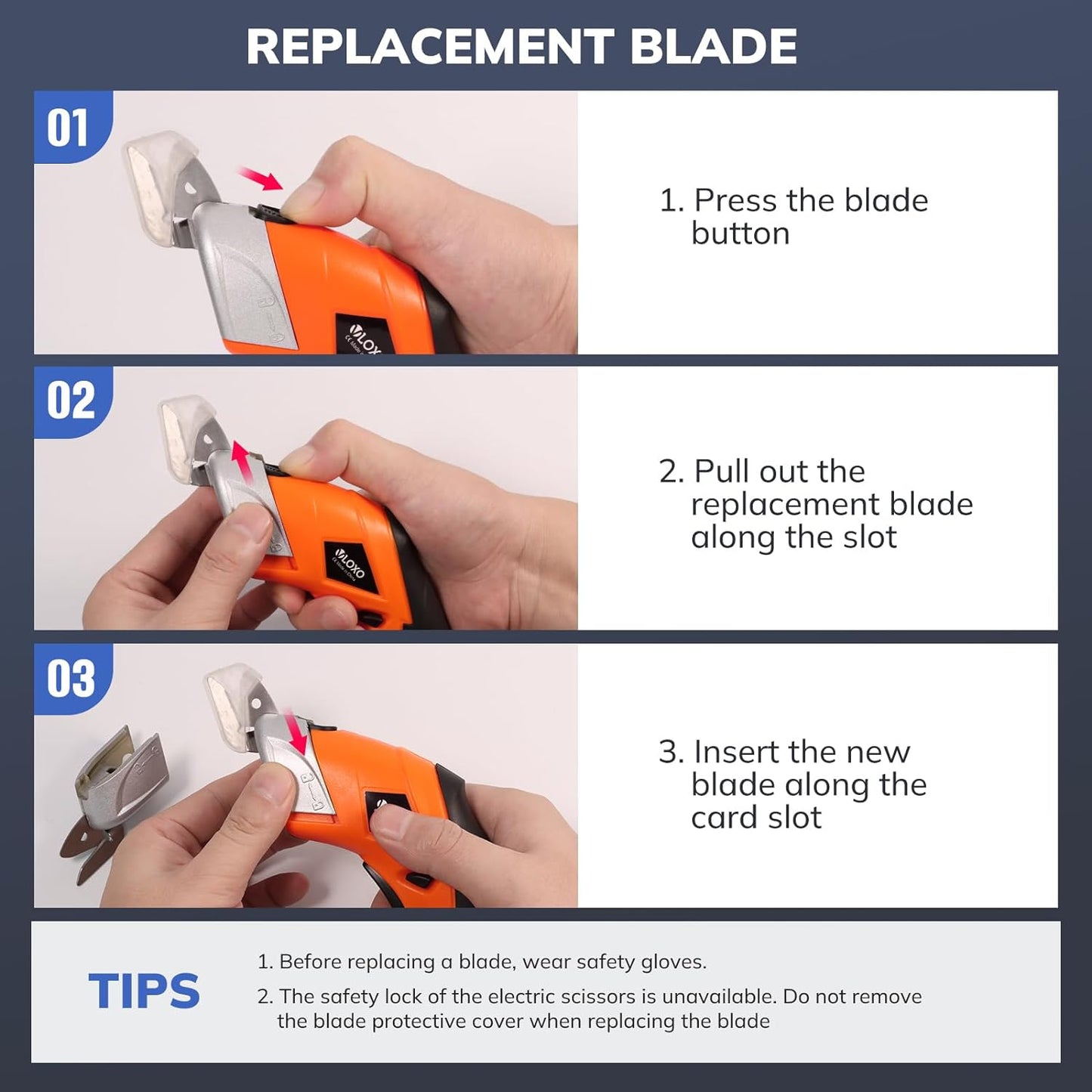 VLOXO Electric Scissors with Two Blades