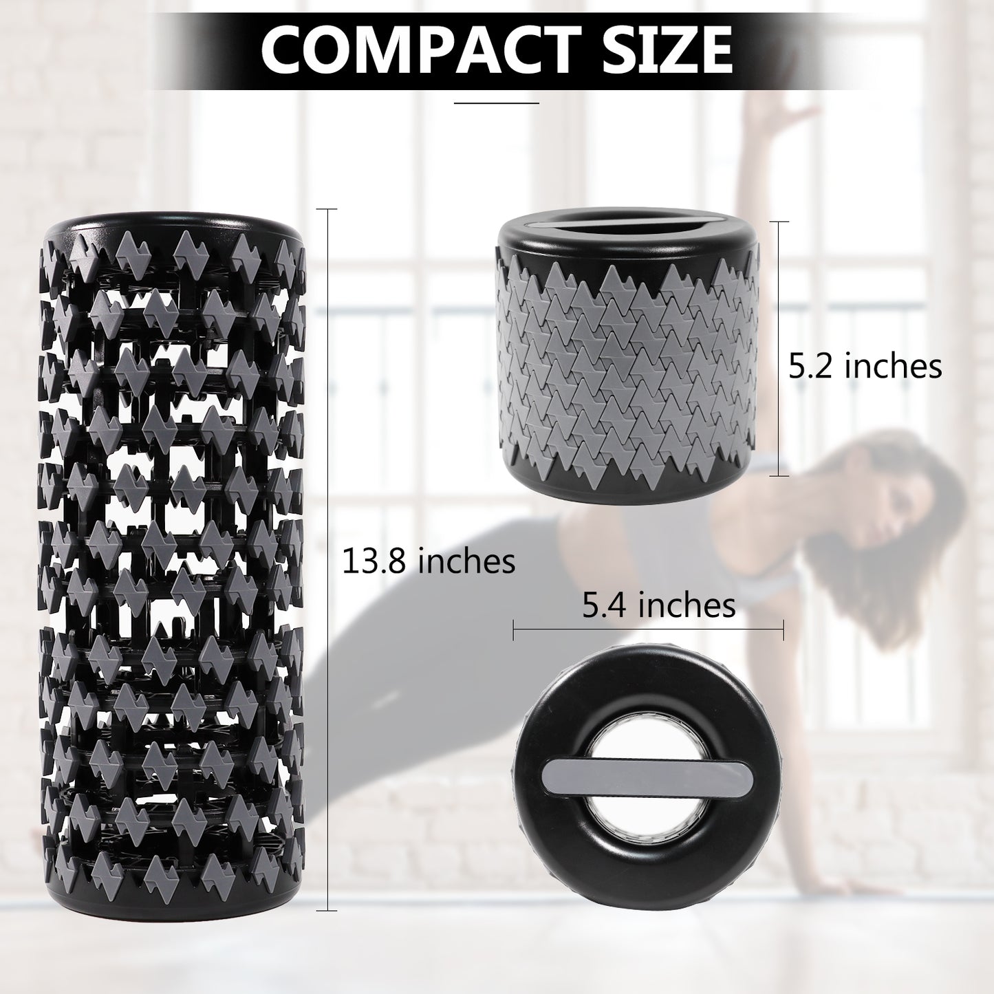 VLOXO Foam Roller Collapsible High Intensity Foam Back Roller