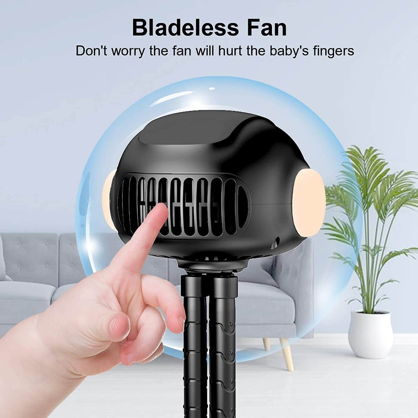 VLOXO 3 Speeds Mini Portable Fan for Baby, Outside, Kitchen