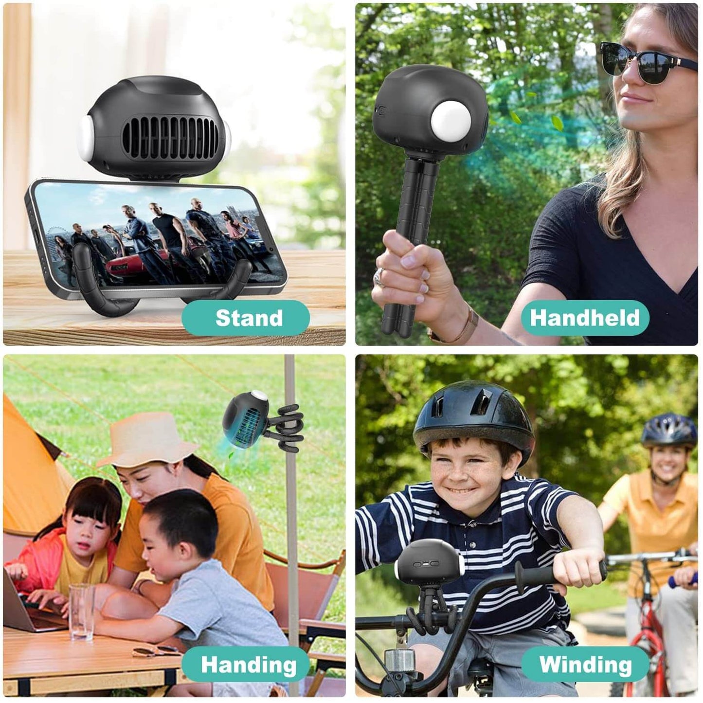 VLOXO 3 Speeds Mini Portable Fan for Baby, Outside, Kitchen