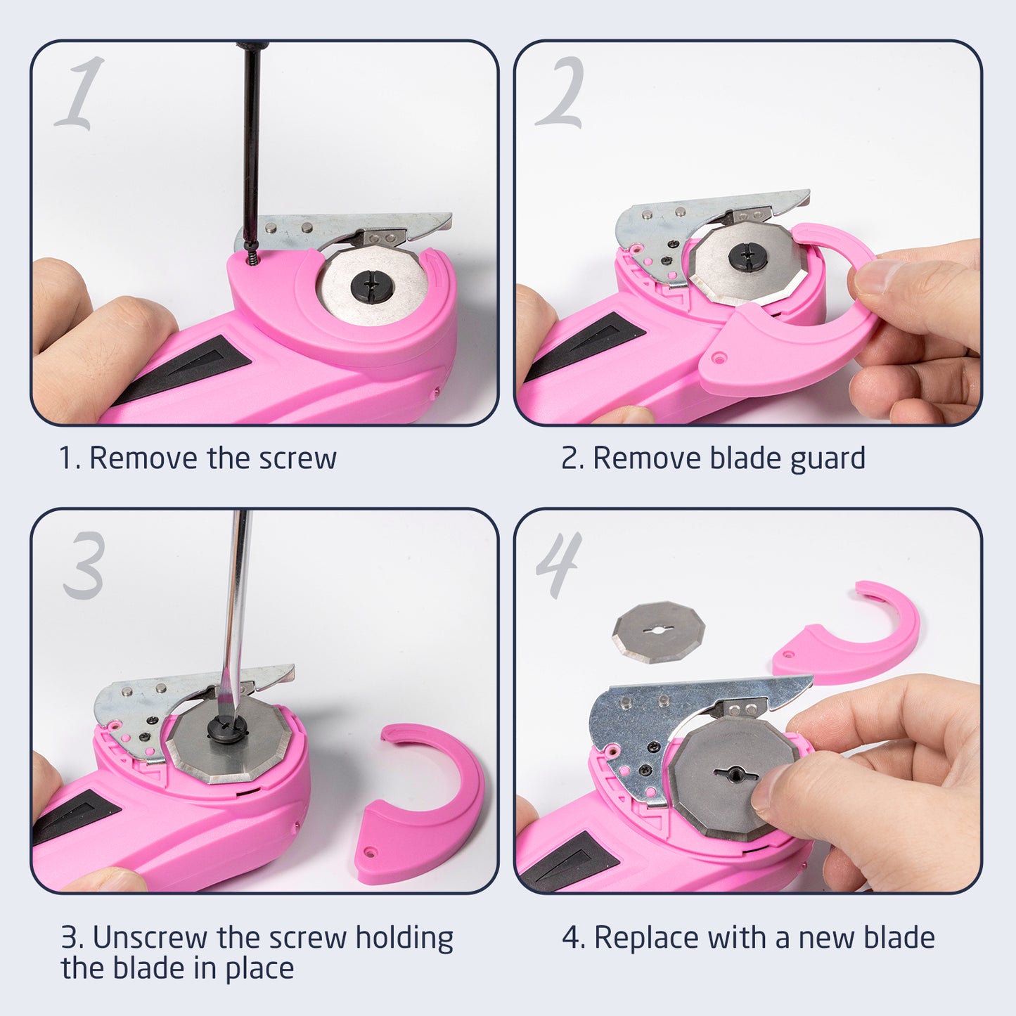 VLOXO Cordless Electric Scissors with Safety Lock 4.2V Rotary Cutter with Automatic Sharpening System For Fabric Carpet Leather Felt and More