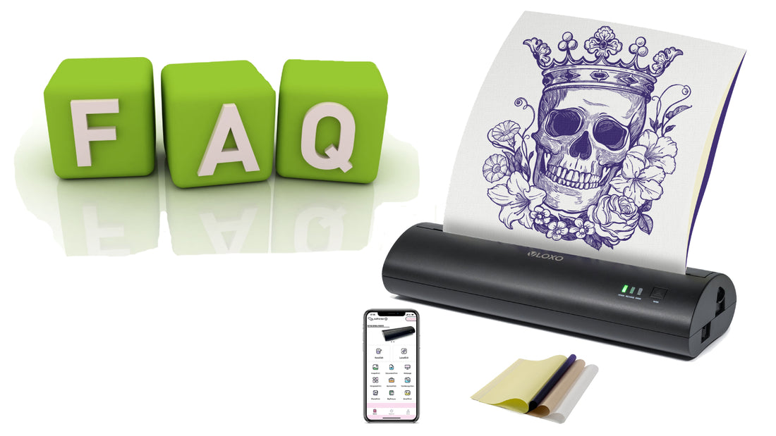 VLOXO Bluetooth Tattoo Stencil Printer FAQs