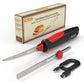 VLOXO Cordless Electric Knife, Rechargeable Carving Knife with 2 Blades for Meat, Bread & Turkey