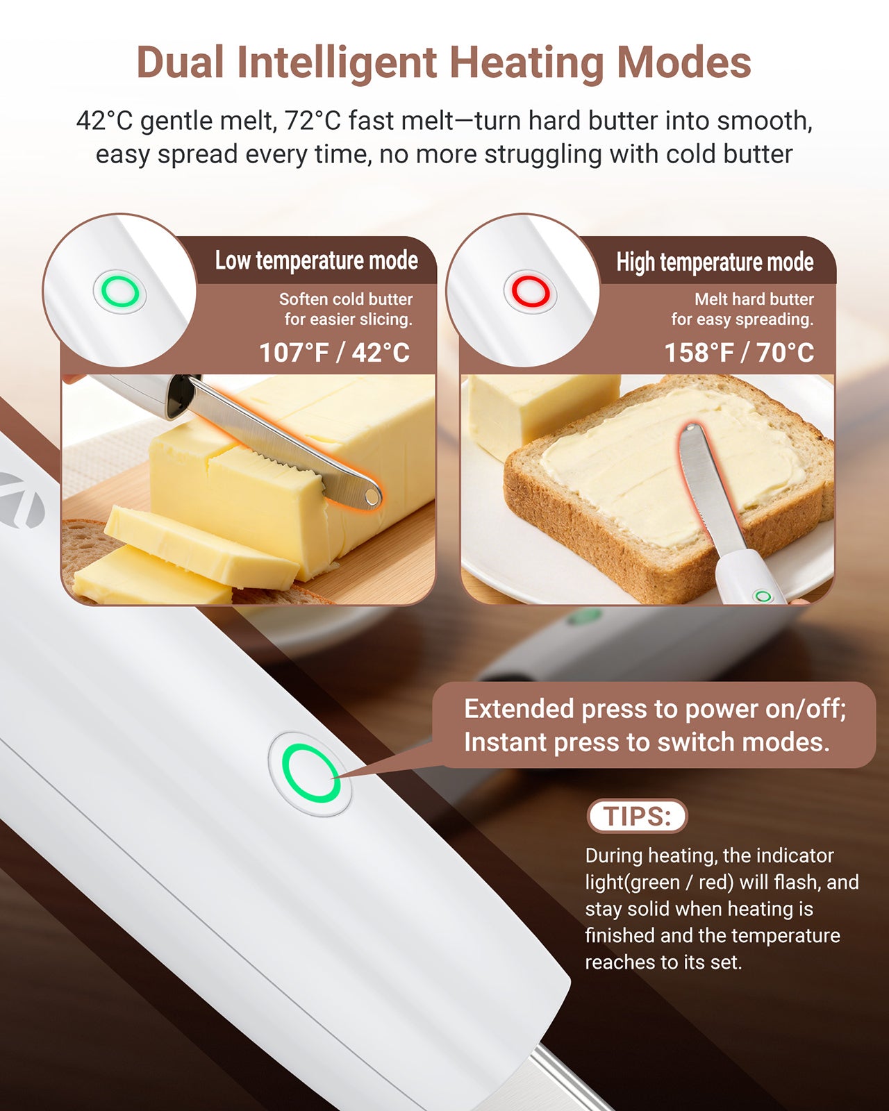 VLOXO Heated Butter Knife 