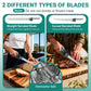 VLOXO Cordless Electric Knife, Rechargeable Carving Knife with 2 Blades for Meat, Bread & Turkey