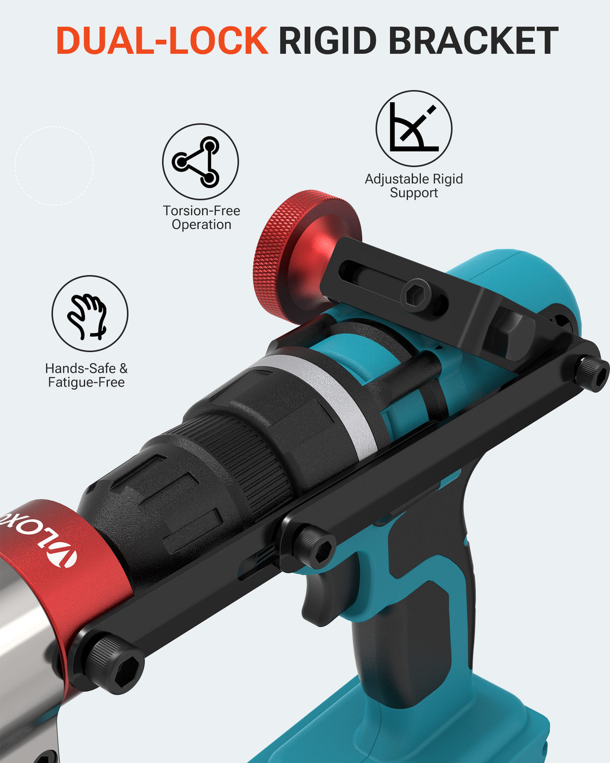 VLOXO Sheet Metal Shears Drill Attachment with Fixing Bracket