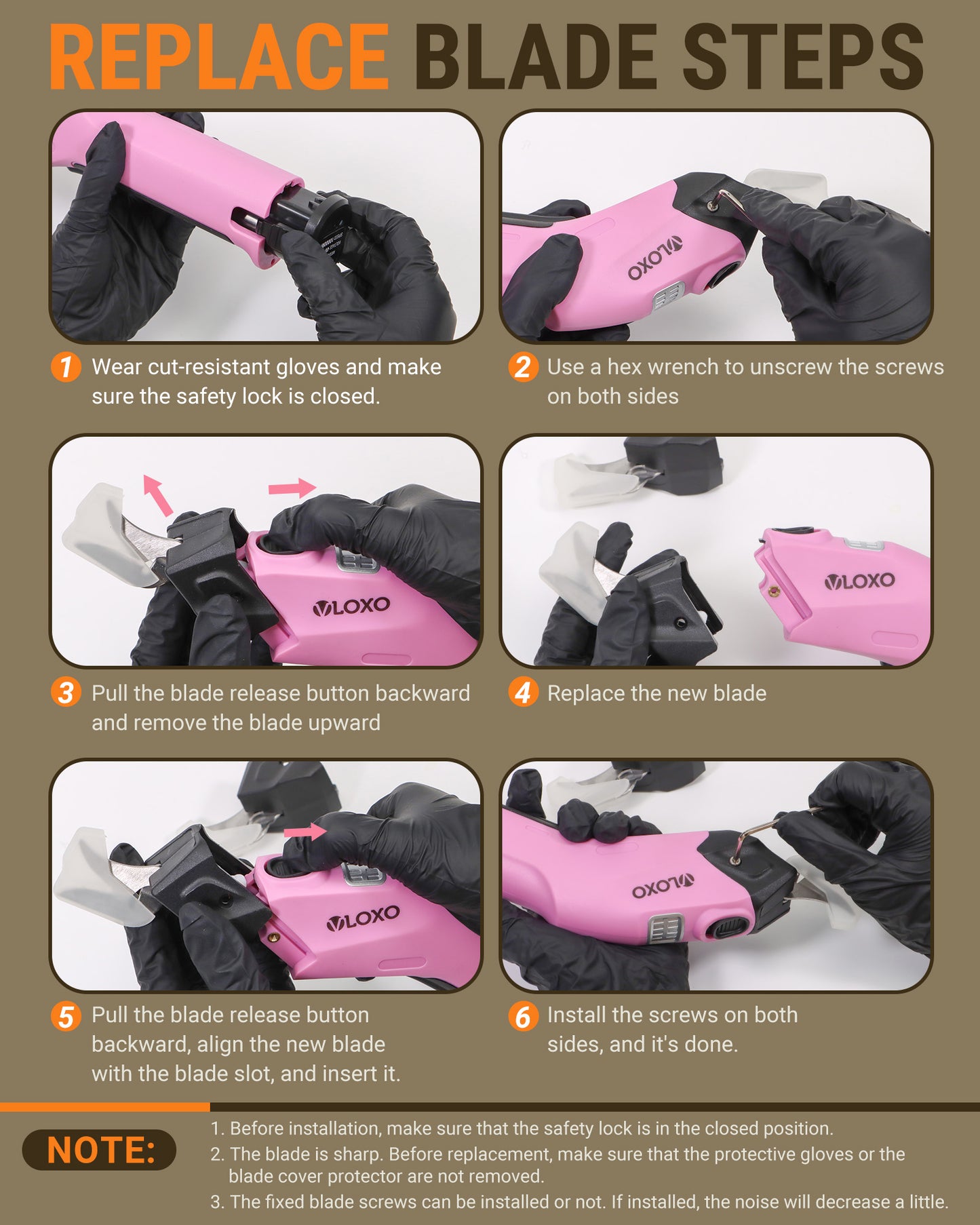 VLOXO Replacement Blades for Y4008 Electric Scissors
