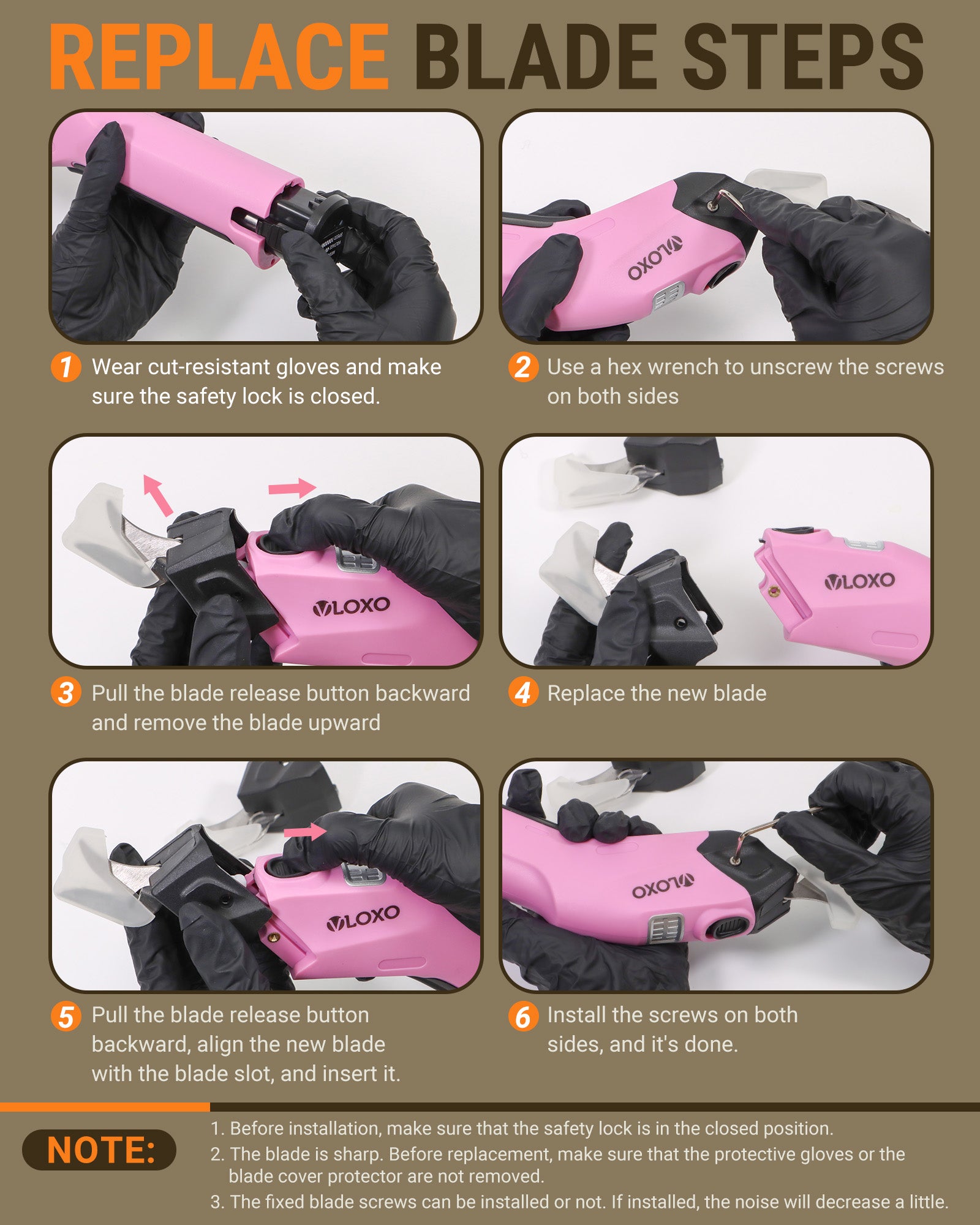 VLOXO Replacement Blades for Y4008 Electric Scissors