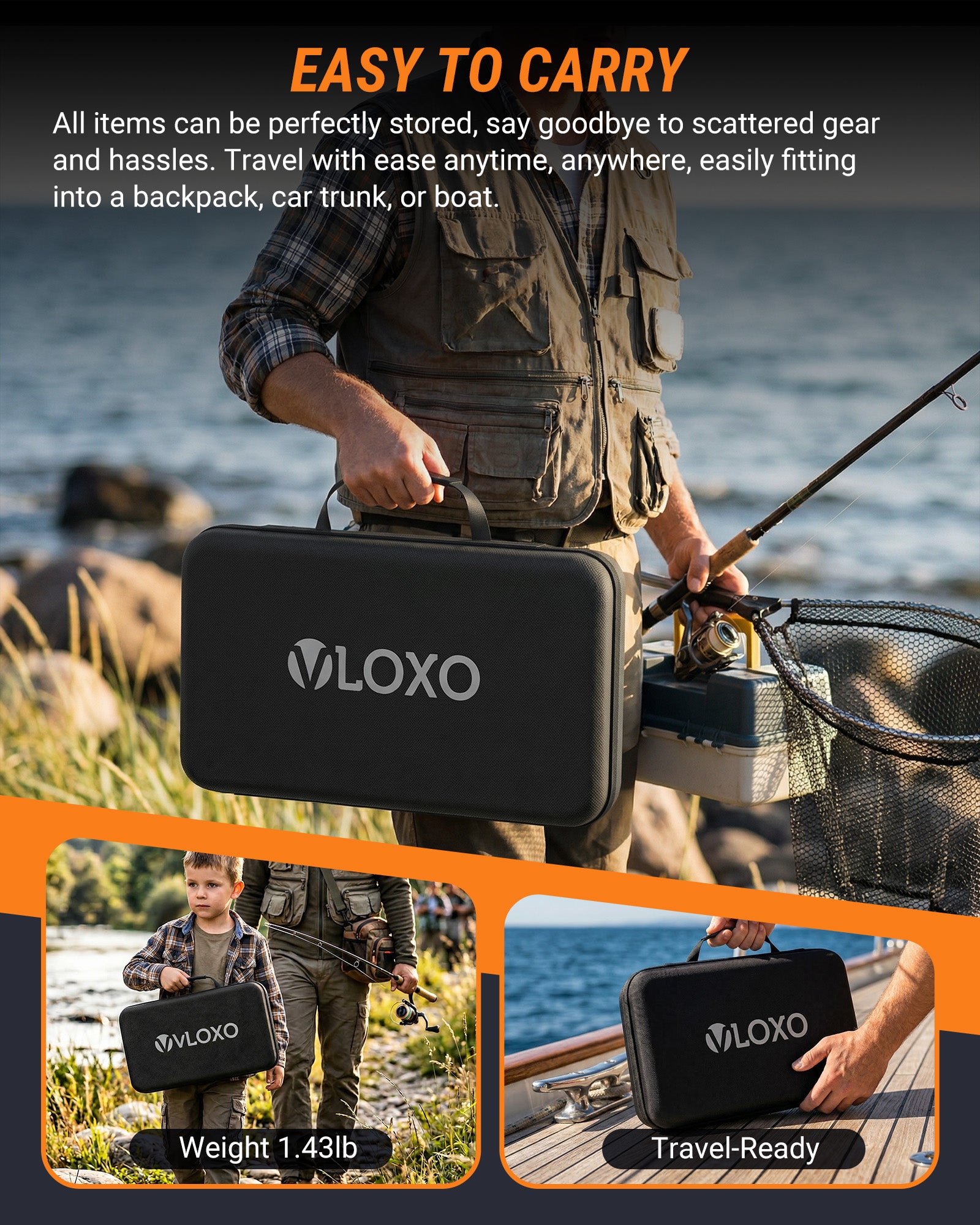 VLOXO Cordless Electric Fillet Knife Carry Box