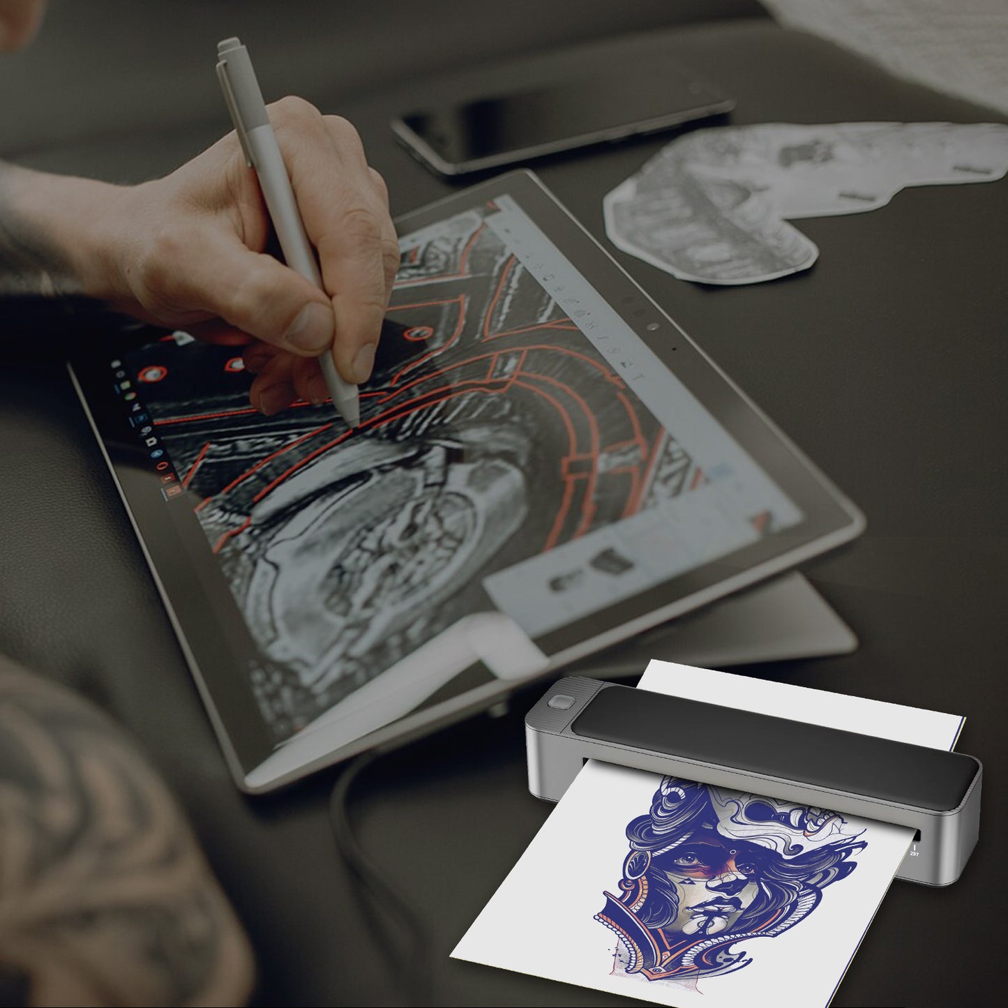 VLOXO A3 Bluetooth Tattoo Stencil Printer