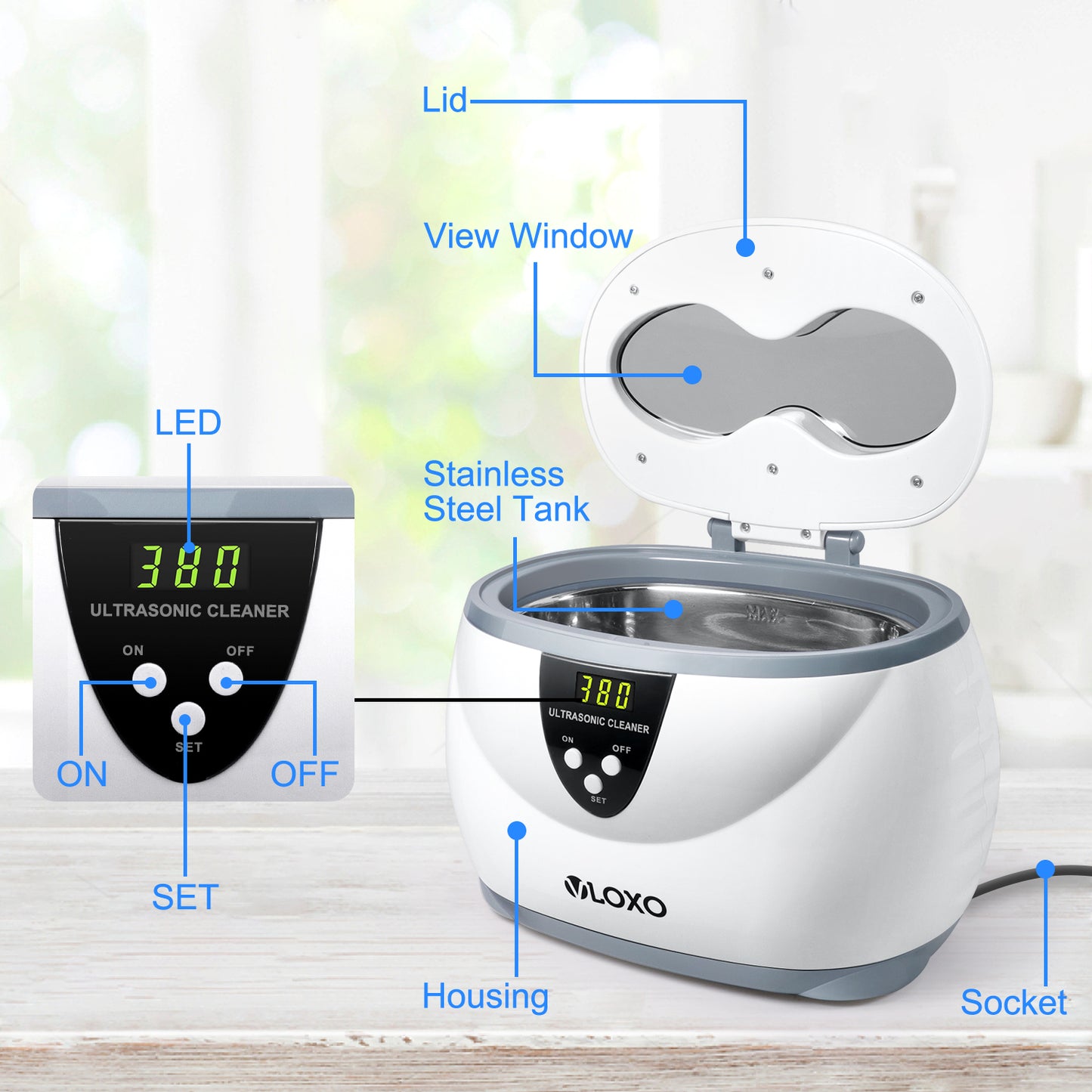 VLOXO CD-3800 Ultrasonic Cleaner