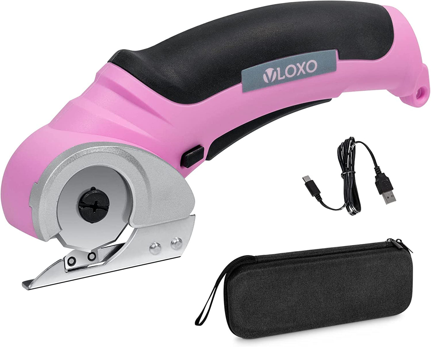 VLOXO Cordless Electric Scissors with Safety Lock Rechargeable Muti-Cutting Tools For Leather Cloth Cardboard Carpet Felts ect.