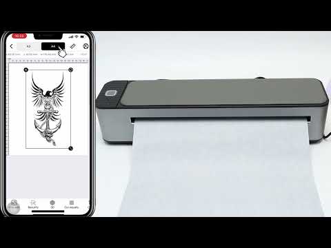 VLOXO A3 Full Body Bluetooth Tattoo Stencil Printer for Large Scale Using Guide