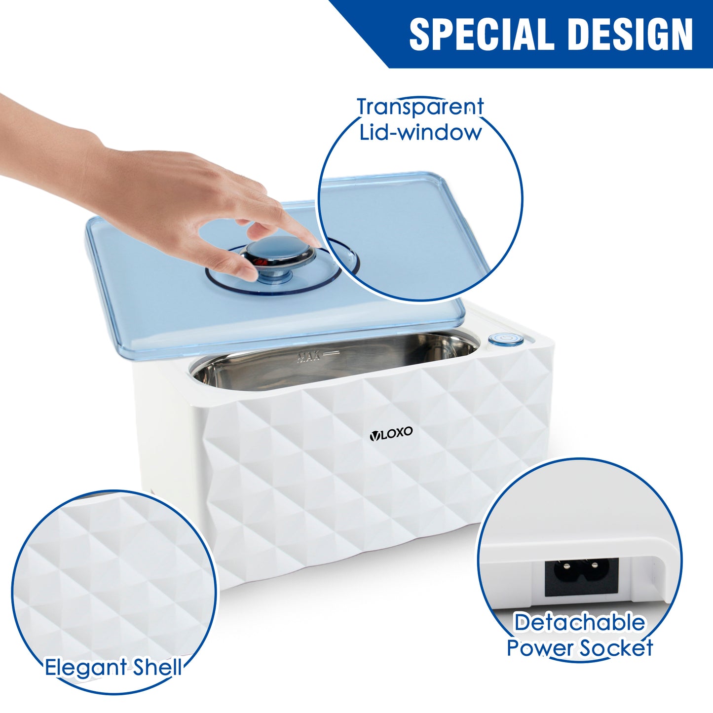 VLOXO D-3000 Ultrasonic Jewelry Cleaner