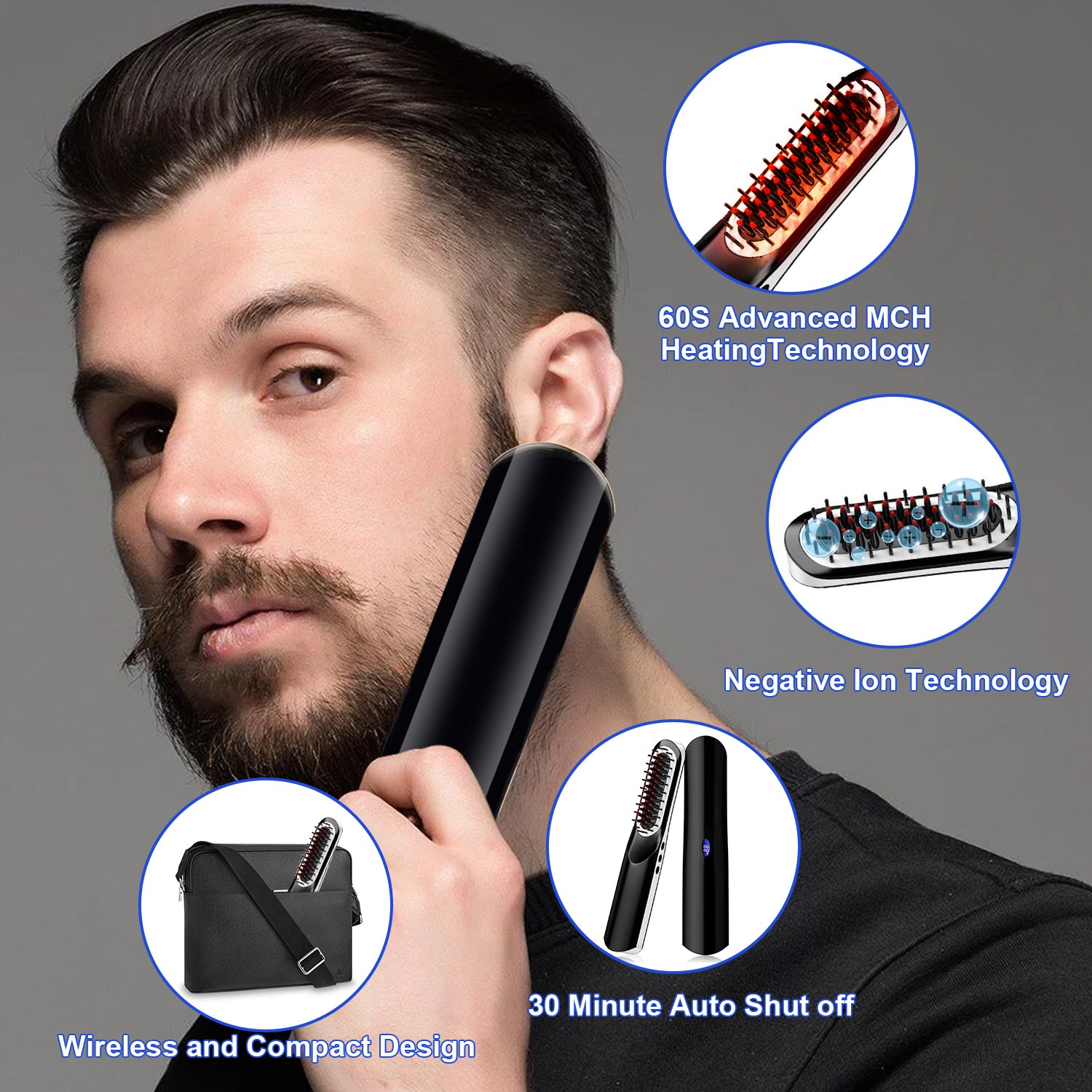 Passio beard outlet straightening comb