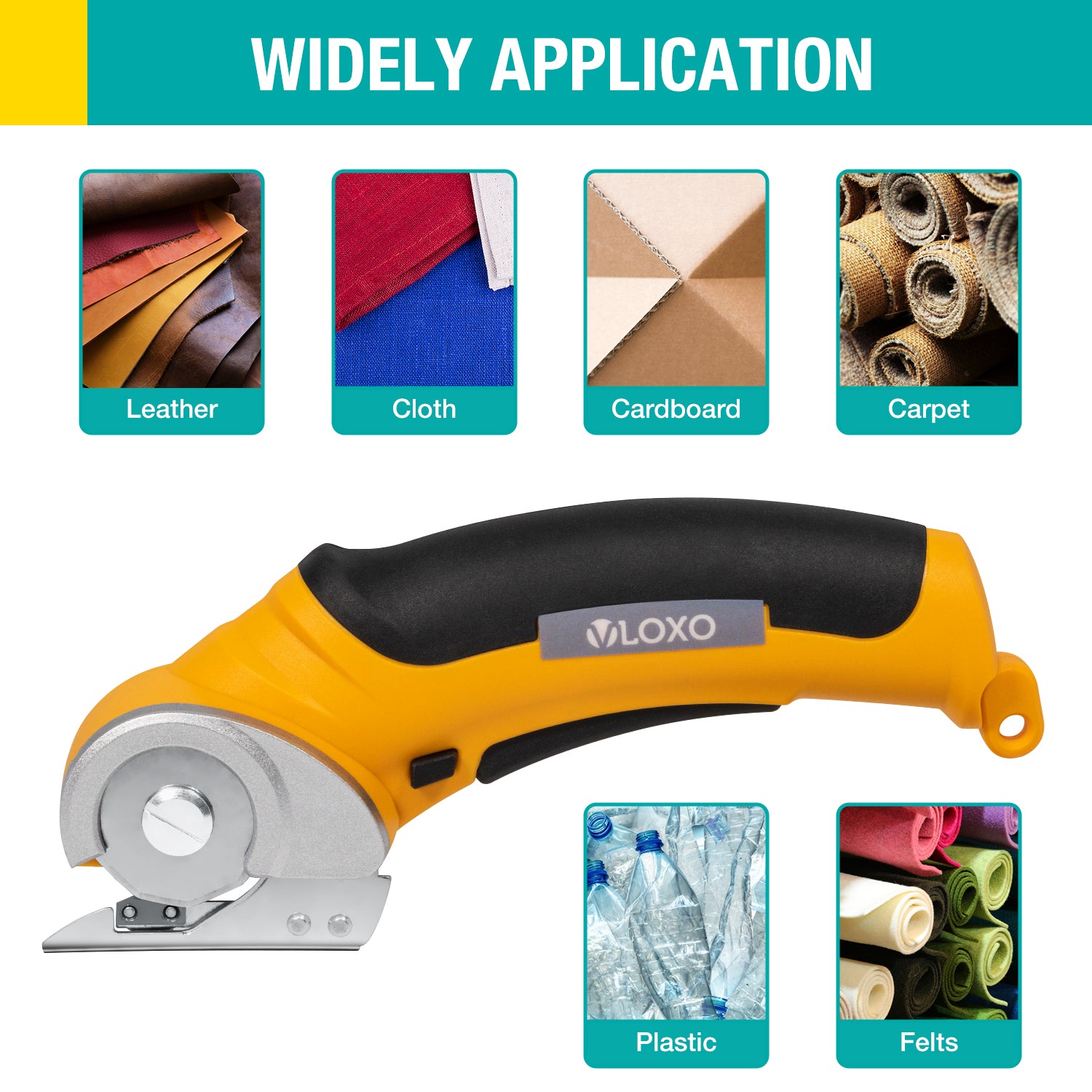 Cordless Electric Scissors Rotary Shear Fabric Leather Cloth Cardboard  Cutter