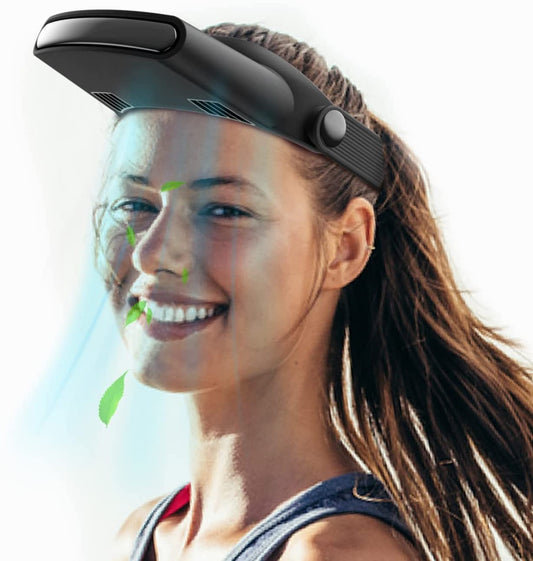 2022 Portable Bladeless Cooling Head Fan with Visor, 3 Speed  for Travel, Hiking, Camping Unisex