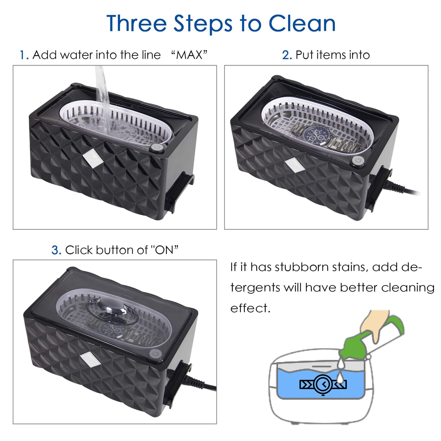 VLOXO D-3000 Ultrasonic Jewelry Cleaner