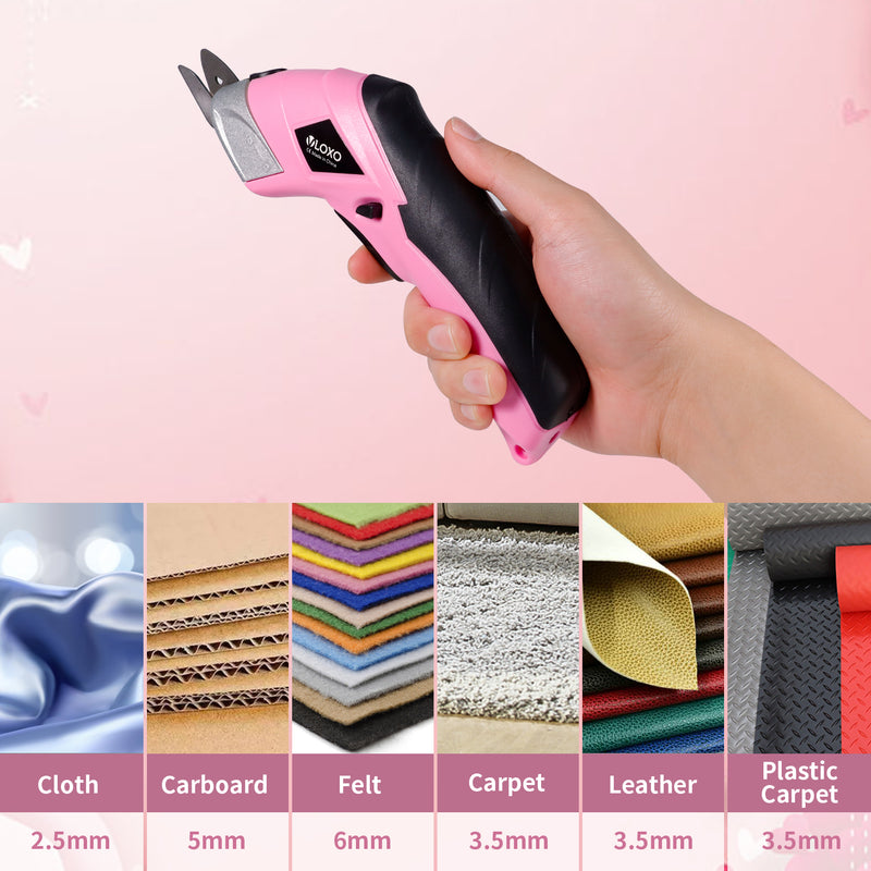 VLOXO Cordless Electric Scissors with 2 Blades Rechargeable Powerful Shears Cutting Tool