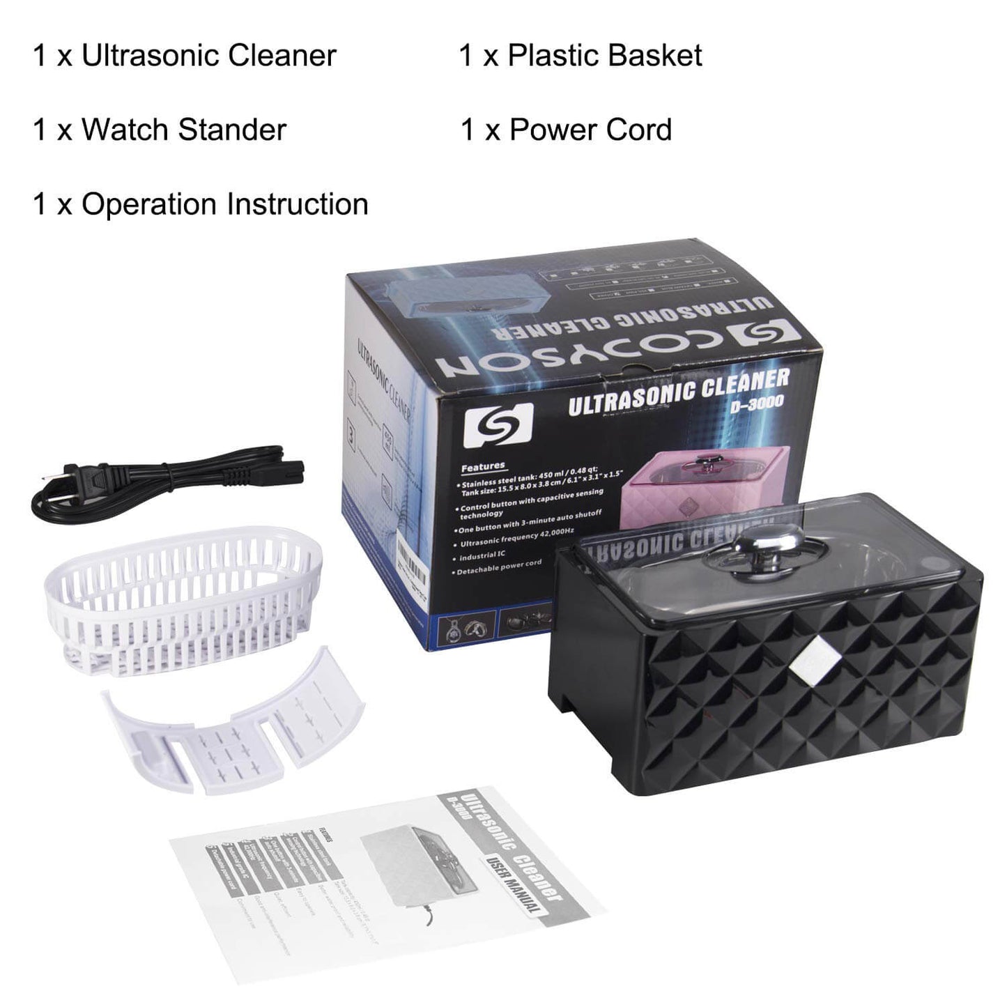 VLOXO D-3000 Ultrasonic Jewelry Cleaner