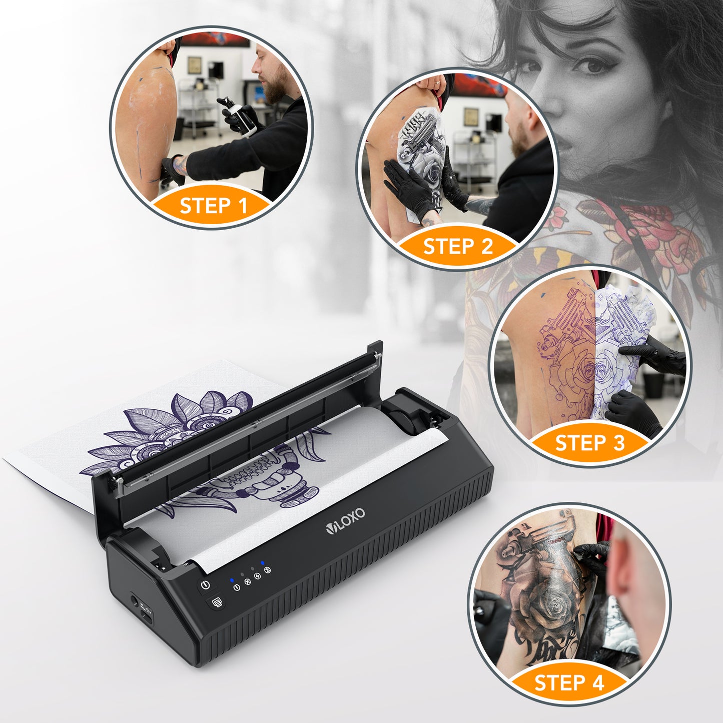 2023 Newest Bluetooth Tattoo Stencil Machine---vloxo.net 