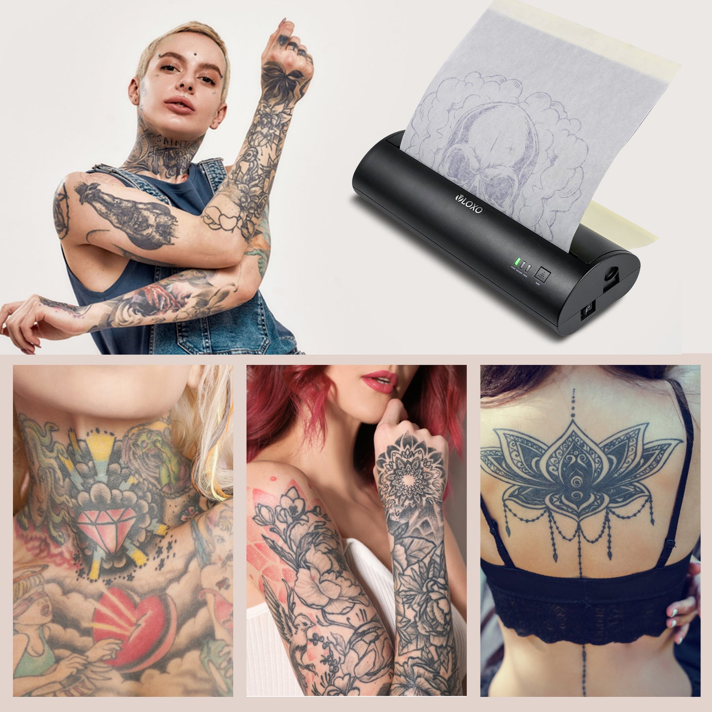 VLOXO Bluetooth Tattoo Stencil Printer