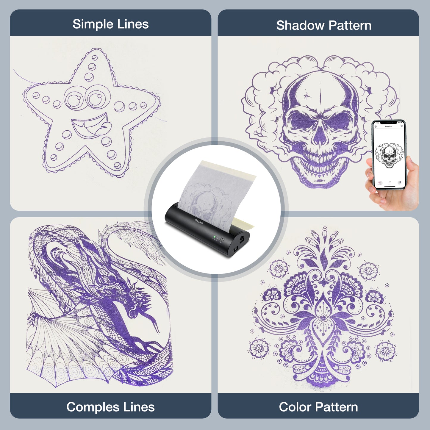 VLOXO Bluetooth Tattoo Stencil Printer