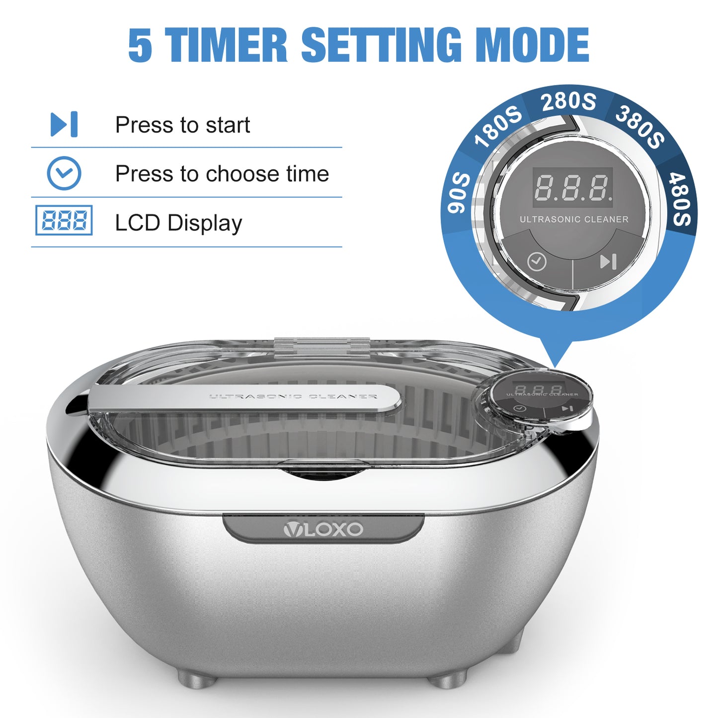 VLOXO CD-3840 Digital Ultrasonic Cleaner 