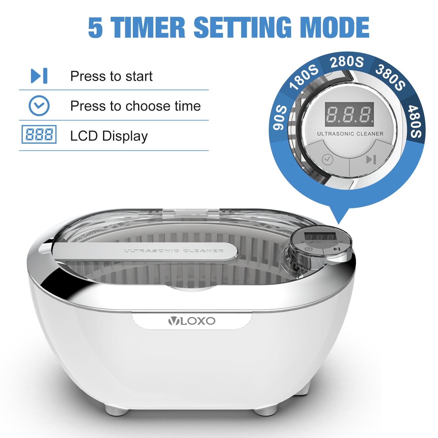 VLOXO CD-3840 Digital Ultrasonic Cleaner 