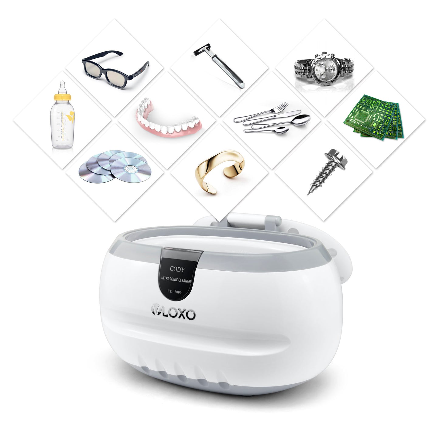 VLOXO CD-2800 Ultrasonic Jewelry Cleaner