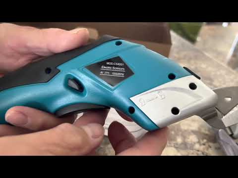 Electric Scissors Fabric Cutter Plug in Powerful Shears Cutting Tool w/ 2  Blades