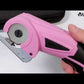 VLOXO Cordless Electric Scissors with Safety Lock 4.2V Rotary Cutter with Automatic Sharpening System For Fabric Carpet Leather Felt and More